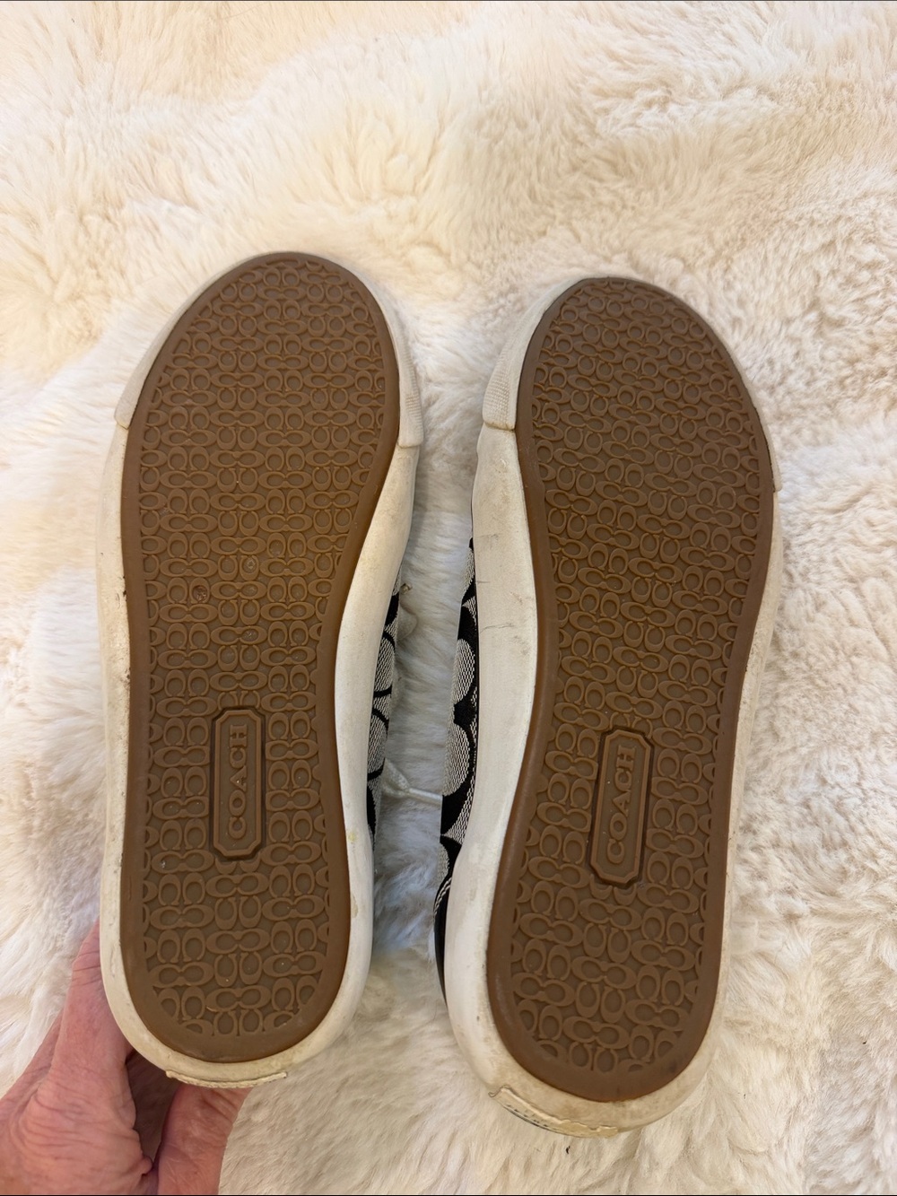 Coach Black & Gray Signature Canvas Low-Top Sneakers - Picture 4 of 5